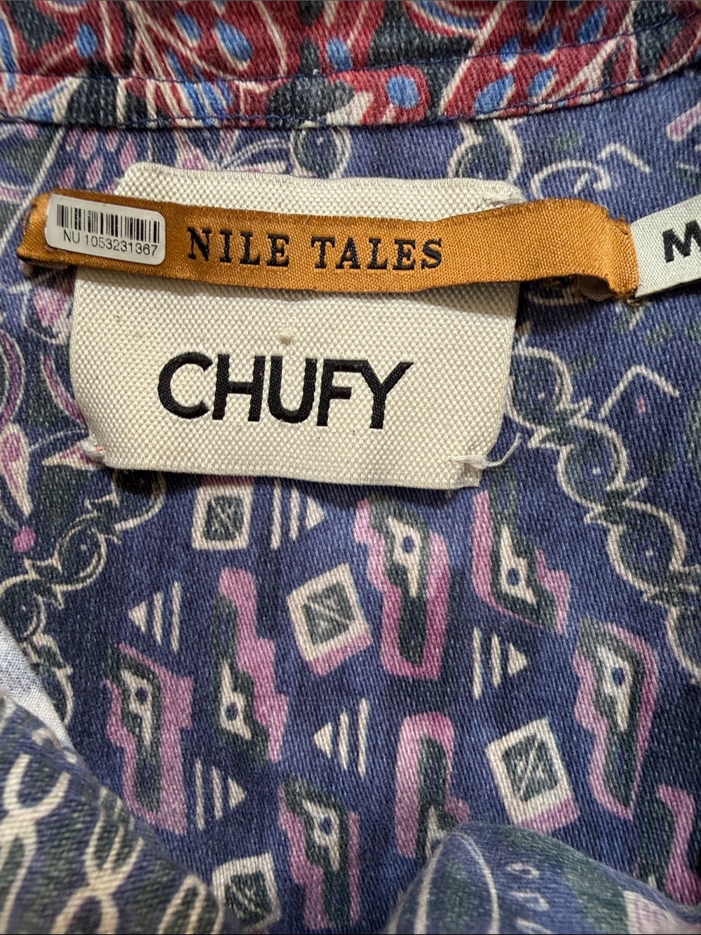 Chufy Gregory Patchwork Utility Jumpsuit Belted Boho Print Size M - Picture 6 of 6